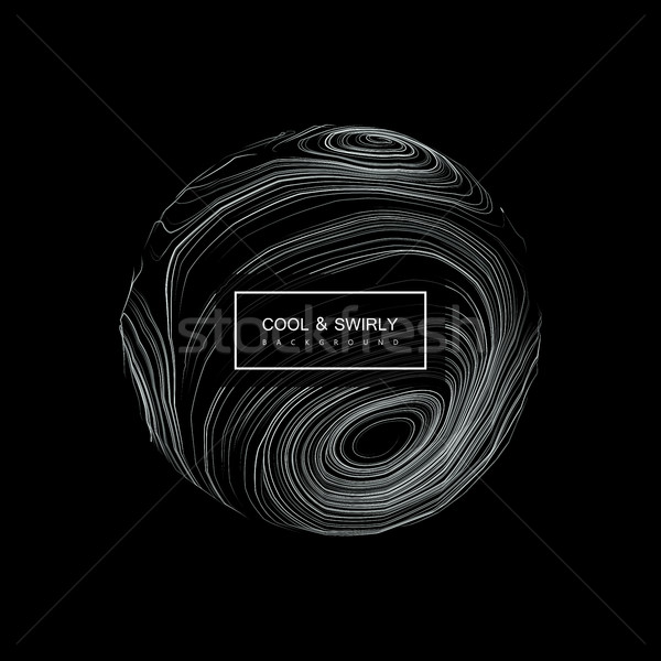 Abstract 3D curl sphere with swirled stripes. Stock photo © maximmmmum