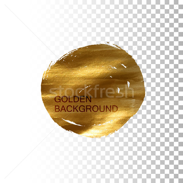 Golden paint stain banner. Stock photo © maximmmmum