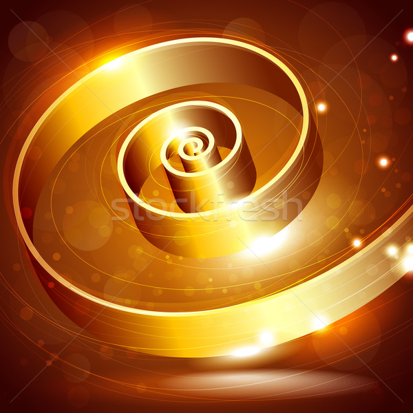 Abstrakten golden swirl Feuer Hintergrund Kunst Stock foto © maximmmmum