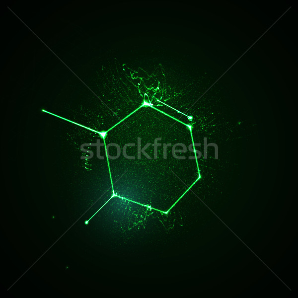 Abstrakten Vektor beleuchtet molekularen Struktur Form Stock foto © maximmmmum