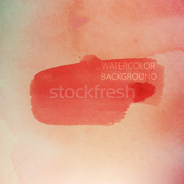 vector illustration of red watercolor stain or blotch on the old Stock photo © maximmmmum
