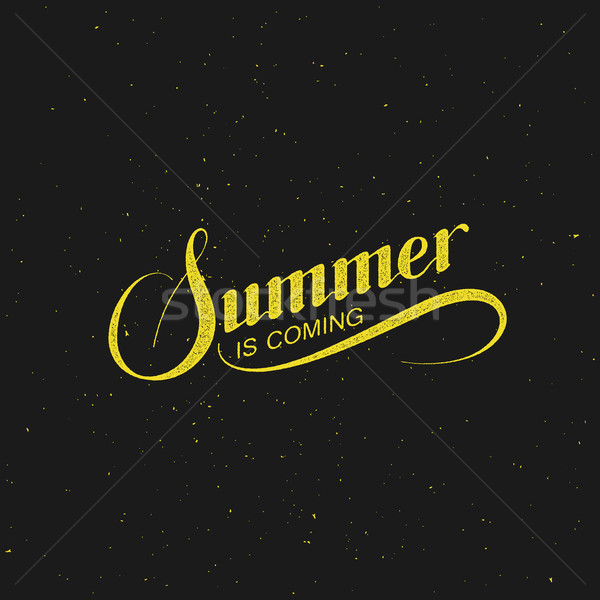 handwritten Summer Is Coming retro label Stock photo © maximmmmum