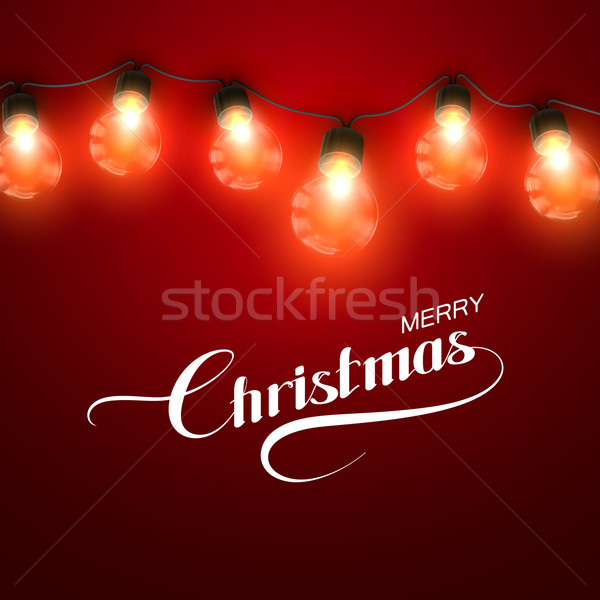 Christmas Lights. Vector Holiday Illustration Stock photo © maximmmmum