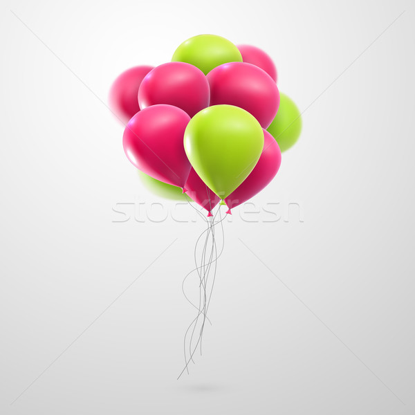 Ilustración vuelo realista globos vector Foto stock © maximmmmum