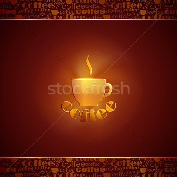abstract background with coffee cup Stock photo © maximmmmum