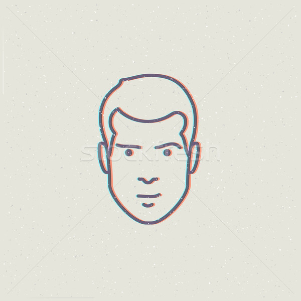 Vector illustration of man face. Stock photo © maximmmmum