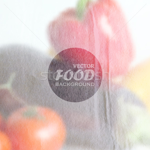 Realistisch Essen unterschiedlich Gemüse Pfeffer Tomaten Stock foto © maximmmmum