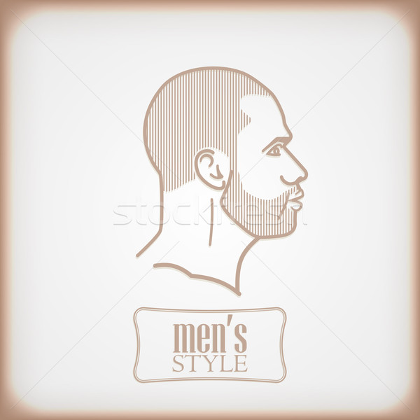 Abstract roze gezicht portret hoofd vintage Stockfoto © maximmmmum