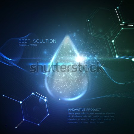 Kollagén szérum cseppecske részecskék becsillanás fény Stock fotó © maximmmmum