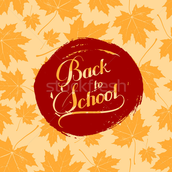 education  illustration of Back To School retro label  Stock photo © maximmmmum