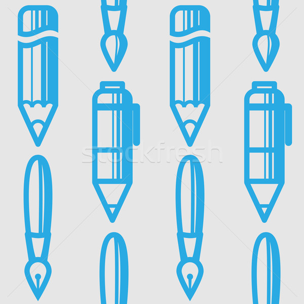 Stockfoto: Tekening · schrijven · tools · school · abstract