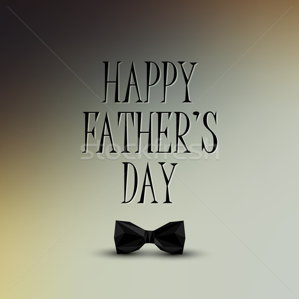 Jour de pères heureux étiquette noir vecteur vacances [[stock_photo]] © maximmmmum
