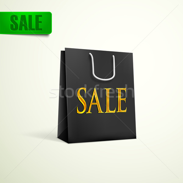 black shopping bag. sale concept  Stock photo © maximmmmum
