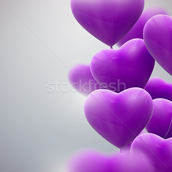 Vliegen bos ballon harten vector vakantie Stockfoto © maximmmmum