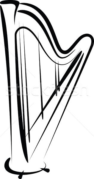 Harpe illustration sonores chaîne vecteur [[stock_photo]] © maximmmmum