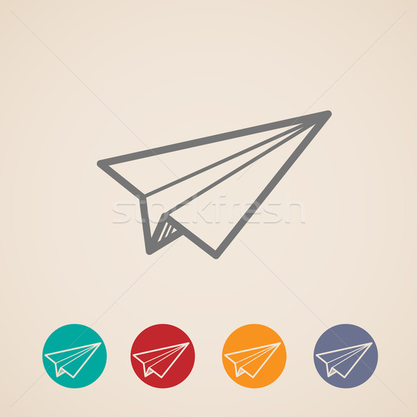 set of paper plane icons  Stock photo © maximmmmum