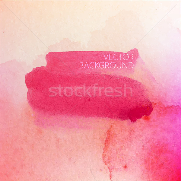 vector illustration of red watercolor stain or blotch on the old Stock photo © maximmmmum