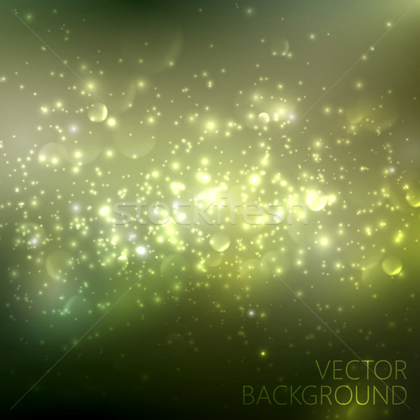 green sparkling background with glowing sparkles and glitters. S Stock photo © maximmmmum