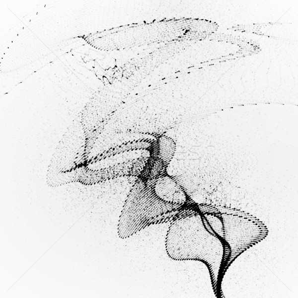 3D inchiostro stilizzato digitale onda abstract Foto d'archivio © maximmmmum