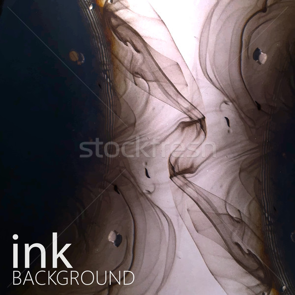 abstract vector background of black fluid ink swirling in water  Stock photo © maximmmmum