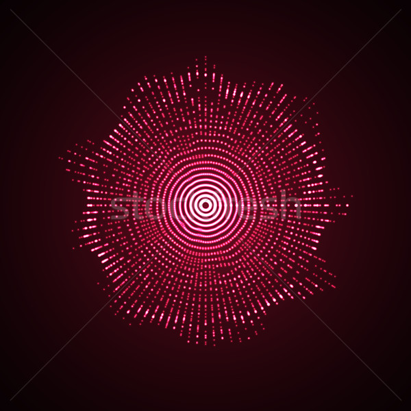 Abstract vector illuminated shape of particles array Stock photo © maximmmmum