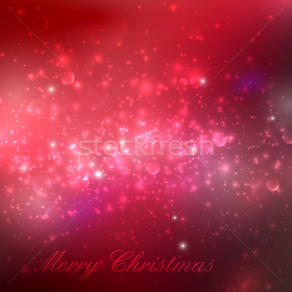 Merry Christmas. shiny red holiday background with lights, spark Stock photo © maximmmmum