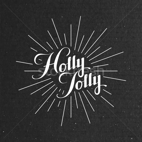 Holly Jolly Merry Christmas Stock photo © maximmmmum