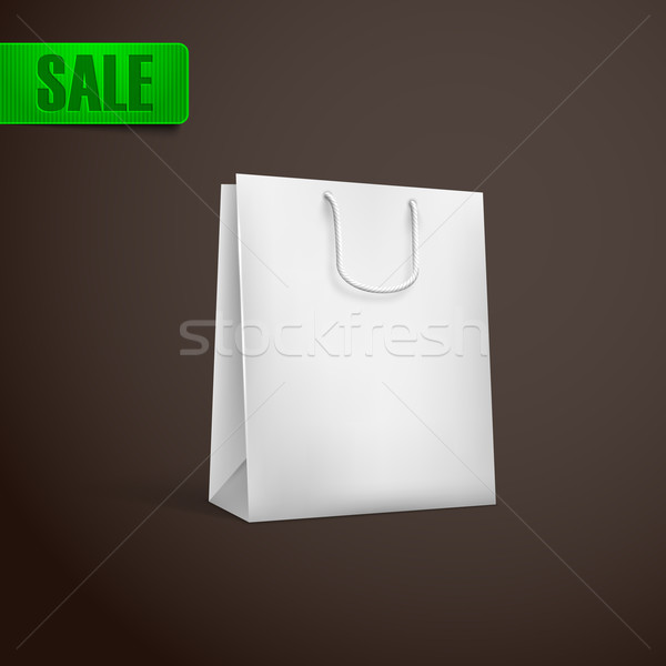 white shopping bag mock-up Stock photo © maximmmmum