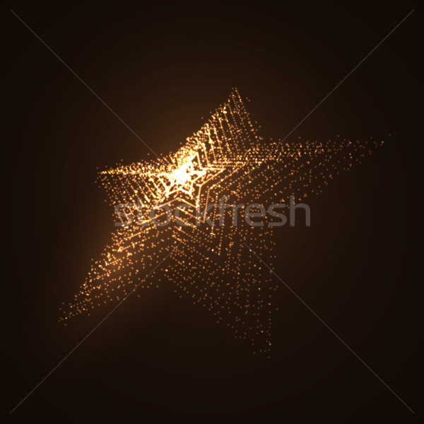 3D megvilágított csillag forma izzó részecskék Stock fotó © maximmmmum