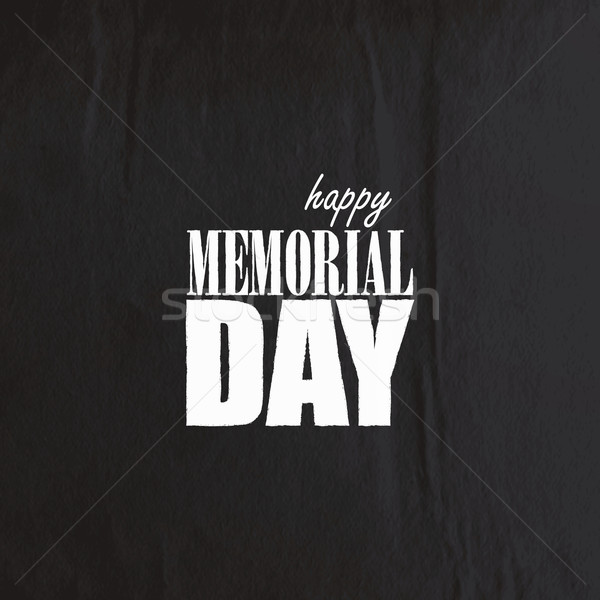 holiday background with old crumpled black paper texture. Happy memorial day  Stock photo © maximmmmum