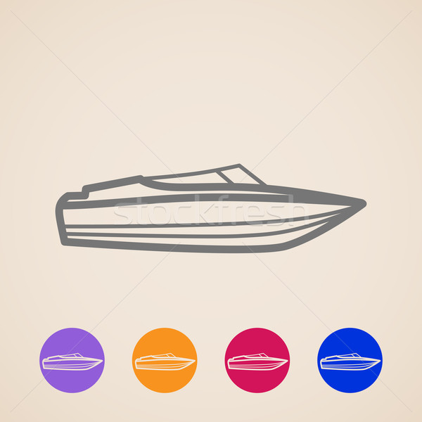 vector yacht icons  Stock photo © maximmmmum