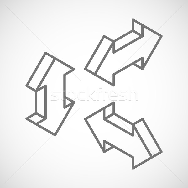 set of isometric vector arrows  Stock photo © maximmmmum