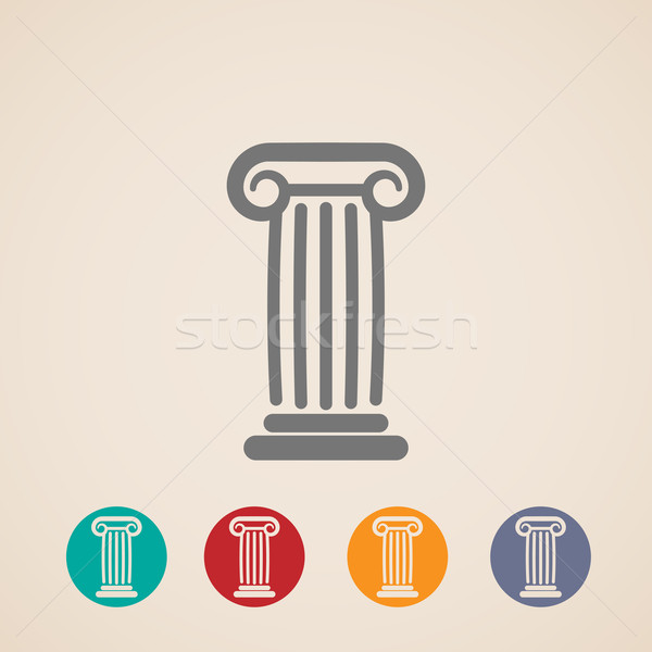 set of ancient column icons  Stock photo © maximmmmum