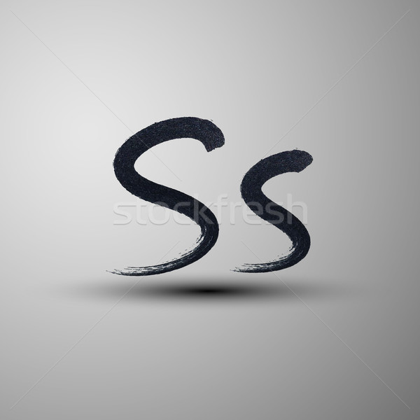vector calligraphic hand-drawn marker or ink letter S Stock photo © maximmmmum