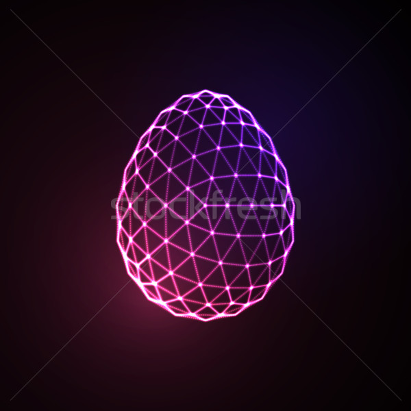 Neon Easter egg sign Stock photo © maximmmmum