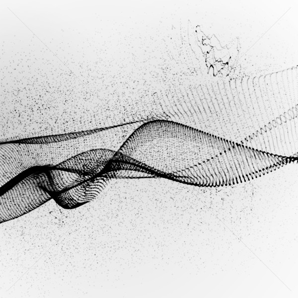 3D ink stylized digital wave Stock photo © maximmmmum