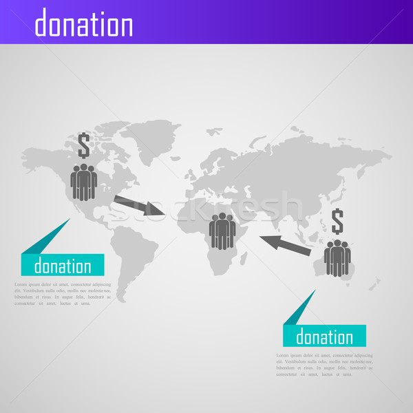 Infographic donation illustration for web or print design. Business concept  Stock photo © maximmmmum