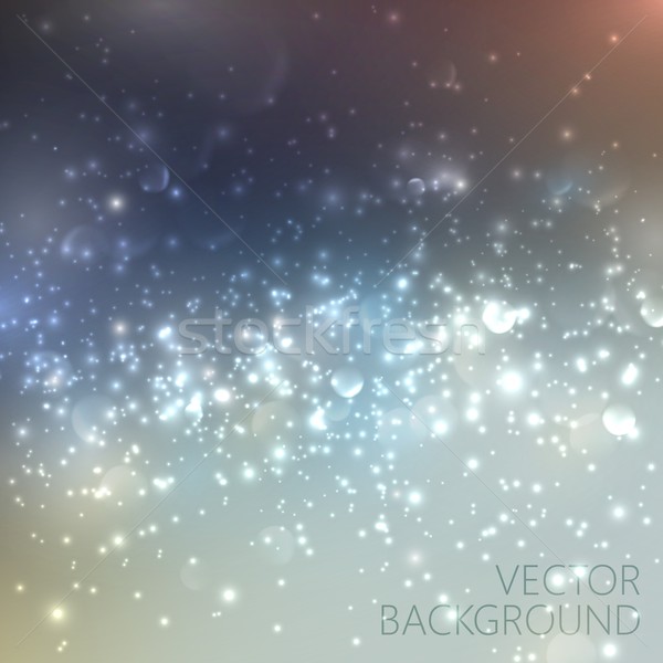 Silver sparkling background with glowing sparkles and glitters. Shiny holiday illustration Stock photo © maximmmmum