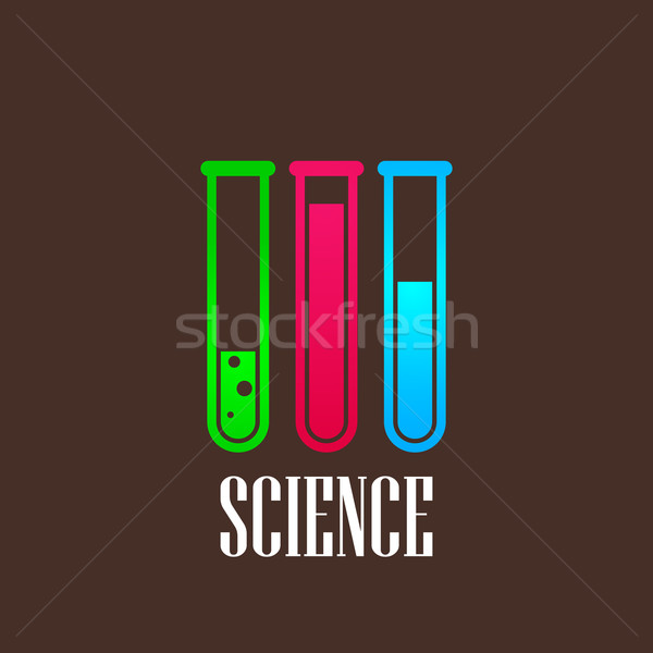 Stock photo: illustration with laboratory equipment icon. science concept