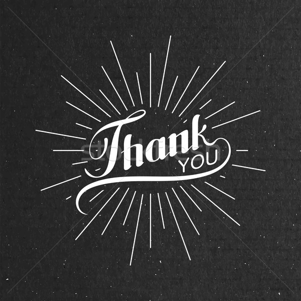 Thank You retro label Stock photo © maximmmmum