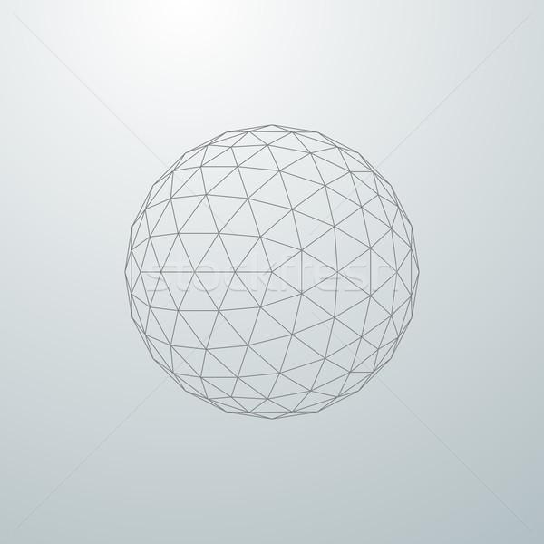 3D sphere with global line connections.  Stock photo © maximmmmum