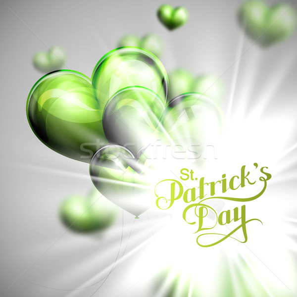 vector typographical illustration of handwritten Saint Patricks Day label on the holiday background  Stock photo © maximmmmum