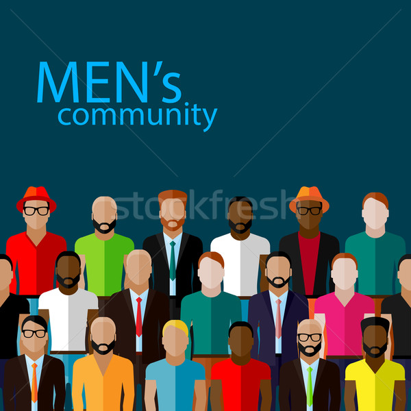 Vector illustratie mannelijke gemeenschap jongens Stockfoto © maximmmmum