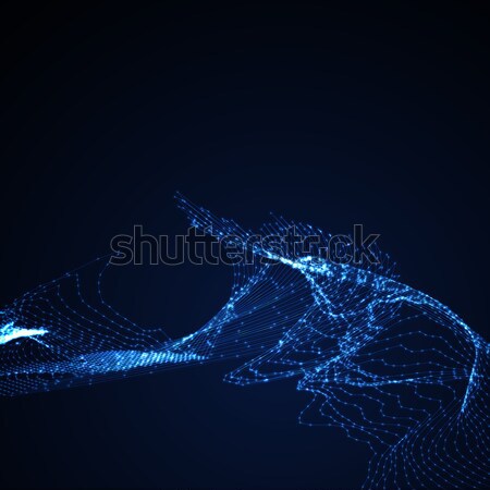 3D illuminated abstract digital wave Stock photo © maximmmmum