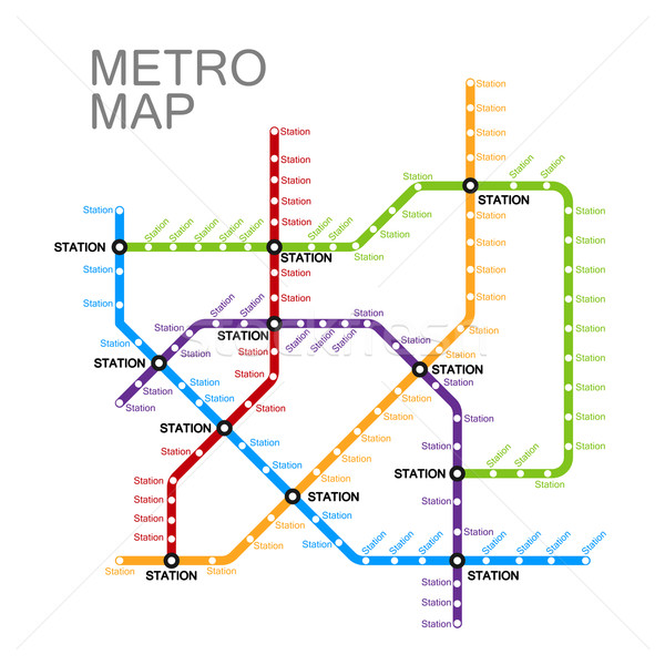 metro or subway map design Stock photo © maximmmmum