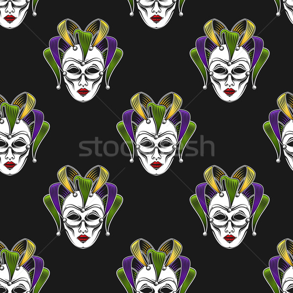 Stockfoto: Vector · carnaval · masker · embleem