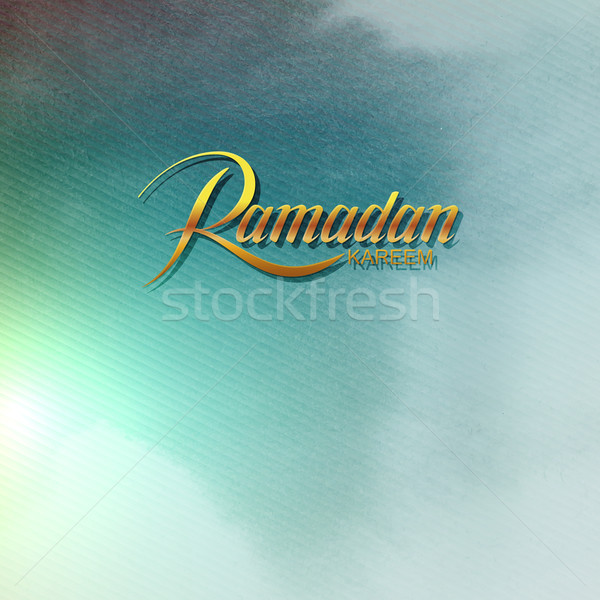 Ramadán vektor tipográfiai illusztráció kézzel írott retro Stock fotó © maximmmmum