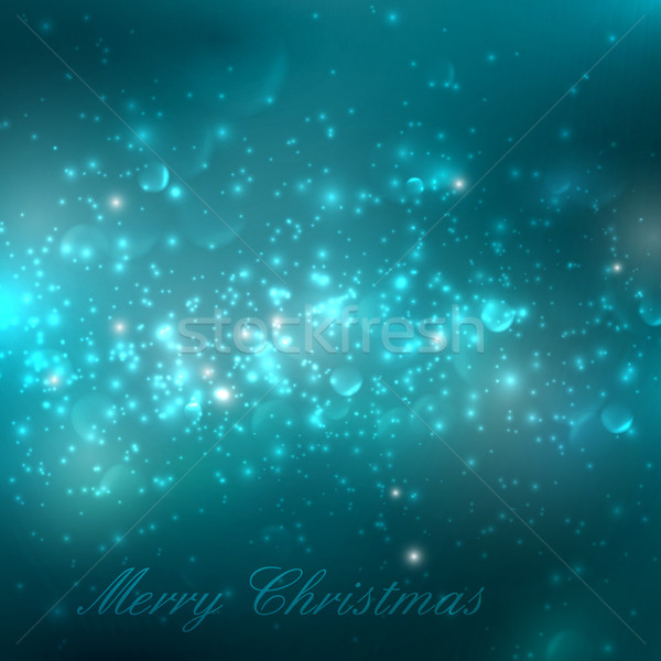 Merry Christmas. shiny blue (turquoise) holiday background with  Stock photo © maximmmmum