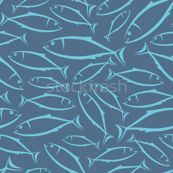 seamless background with fish  Stock photo © maximmmmum