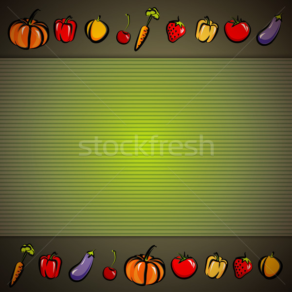 Restaurant menu design alimentaire fruits tomate [[stock_photo]] © maximmmmum